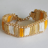 Pulsera mostacillera con cristales